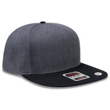 OTTO CAP "OTTO SNAP" 6 Panel Pro Style Snapback Hat OTTO 125 - 978 Blk/H.Blk/H.Blk OSFM - Adult Hats