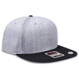 OTTO CAP "OTTO SNAP" 6 Panel Pro Style Snapback Hat OTTO 125 - 978 Blk/H.Gry/H.Gry OSFM - Adult Hats