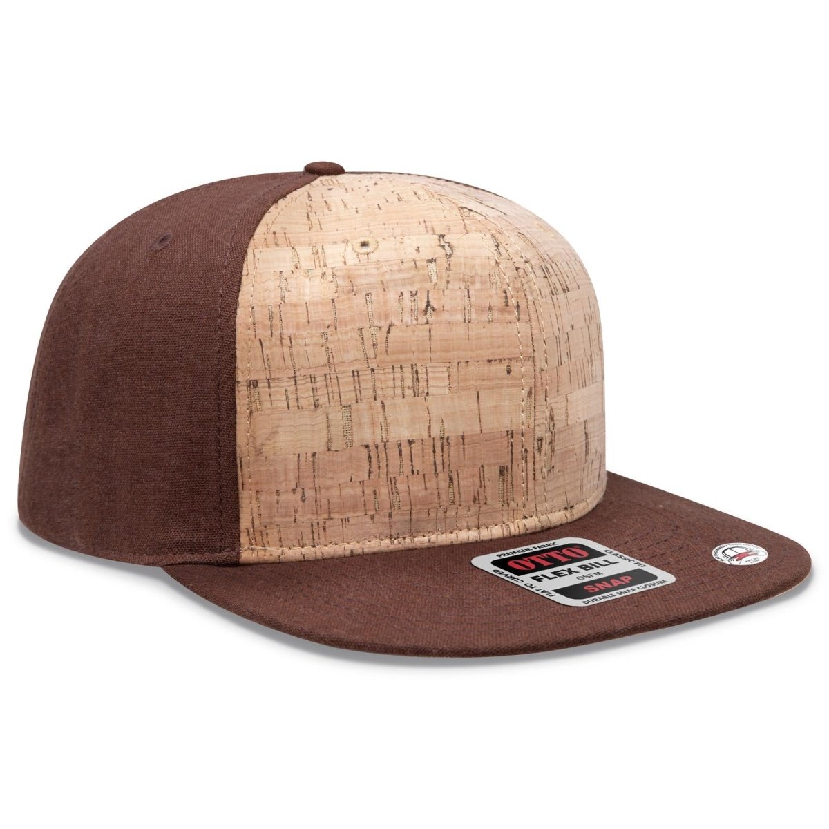 OTTO CAP "OTTO SNAP" 6 Panel Pro Style Snapback Hat OTTO 125 - 978 Brn/Crk/Brn OSFM - Adult Hats
