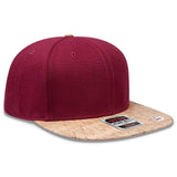OTTO CAP "OTTO SNAP" 6 Panel Pro Style Snapback Hat OTTO 125 - 978 Cork/Bg Mrn OSFM - Adult Hats