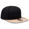OTTO CAP "OTTO SNAP" 6 Panel Pro Style Snapback Hat OTTO 125 - 978 Cork/Blk OSFM - Adult Hats