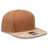 OTTO CAP "OTTO SNAP" 6 Panel Pro Style Snapback Hat OTTO 125 - 978 Cork/Cy Brn OSFM - Adult Hats