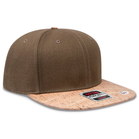 OTTO CAP "OTTO SNAP" 6 Panel Pro Style Snapback Hat OTTO 125 - 978 Cork/Ml Grn OSFM - Adult Hats