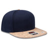 OTTO CAP "OTTO SNAP" 6 Panel Pro Style Snapback Hat OTTO 125 - 978 Cork/Nvy OSFM - Adult Hats