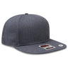 OTTO CAP "OTTO SNAP" 6 Panel Pro Style Snapback Hat OTTO 125 - 978 Heath. Black OSFM - Adult Hats