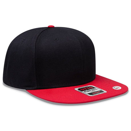 OTTO CAP "OTTO SNAP" 6 Panel Pro Style Snapback Hat OTTO 125 - 978 Red/Blk/Blk OSFM - Adult Hats