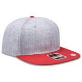 OTTO CAP "OTTO SNAP" 6 Panel Pro Style Snapback Hat OTTO 125 - 978 Red/H.Gry/H.Gry OSFM - Adult Hats