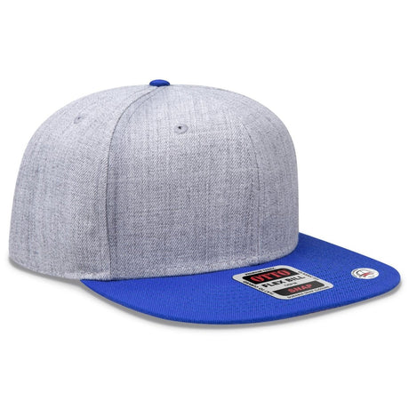 OTTO CAP "OTTO SNAP" 6 Panel Pro Style Snapback Hat OTTO 125 - 978 Ryl/H.Gry/H.Gry OSFM - Adult Hats