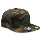 OTTO CAP "OTTO SNAP" 7 Panel Pro Style Snapback Hat OTTO 177 - 1331 Dk.Grn/Brn OSFM - Adult Hats