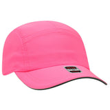 OTTO CAP Reflective 5 Panel Running Cap OTTO 133 - 1252 N. Pink OSFM - Adult Hats