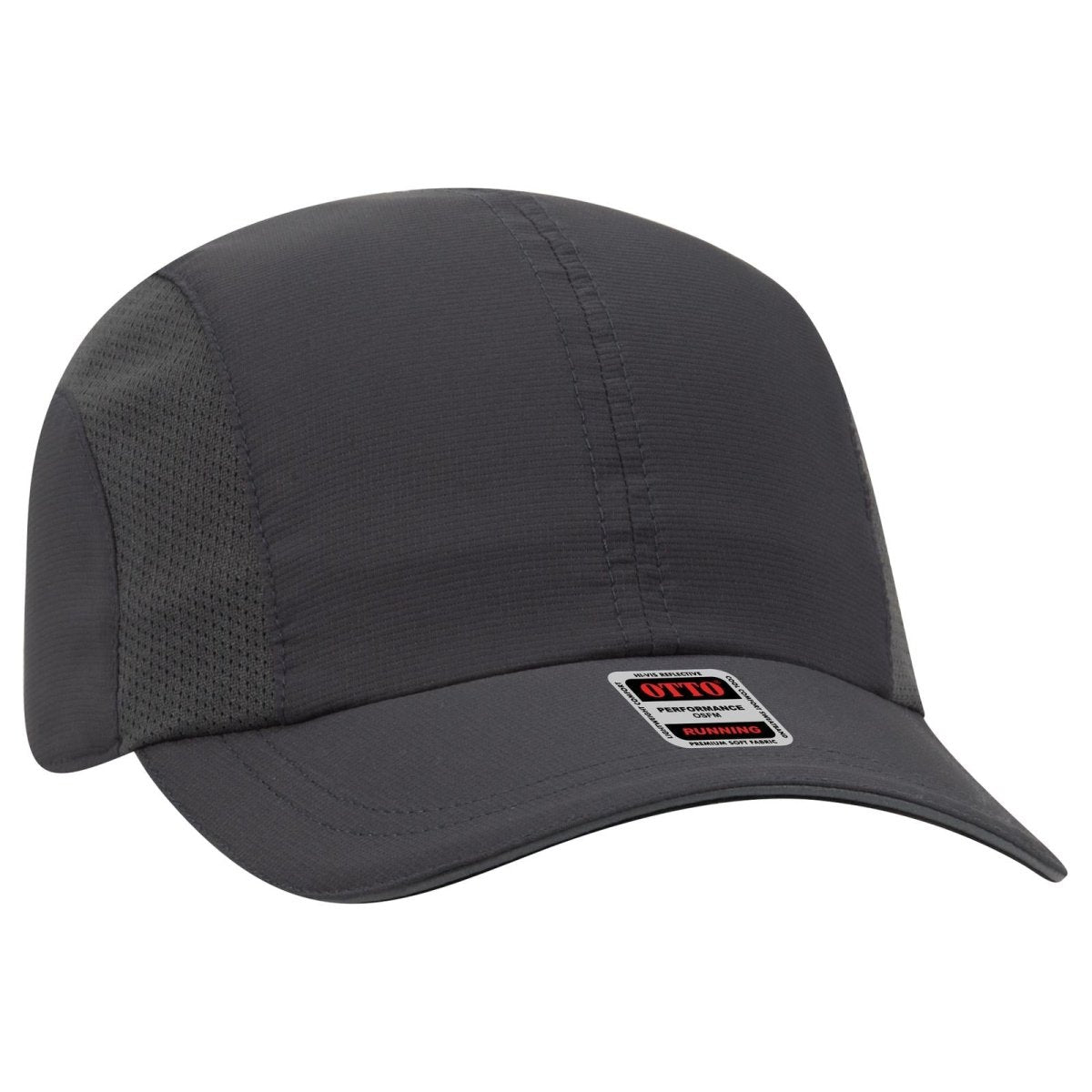 OTTO CAP Reflective 6 Panel Running Cap OTTO 133 - 1240 Char. Gray OSFM - Adult Hats