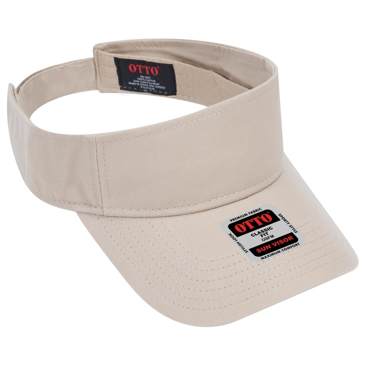 OTTO CAP Sun Visor OTTO 60 - 662 Khaki OSFM - Adult Visors