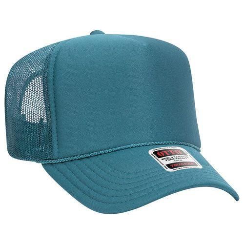 OTTO CAP YOUTH 5 Panel High Crown Mesh Back Foam Trucker Hat 39 - 165 YOUTH Dark Green Caps