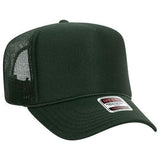 OTTO CAP YOUTH 5 Panel High Crown Mesh Back Foam Trucker Hat 39 - 165 YOUTH Dark Green Caps