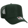 OTTO CAP YOUTH 5 Panel High Crown Mesh Back Foam Trucker Hat 39 - 165 YOUTH Dark Green Caps