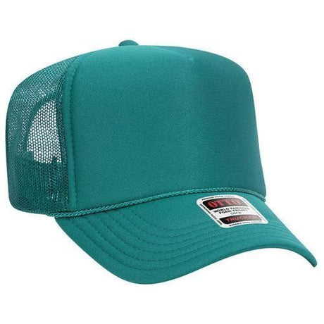 OTTO CAP YOUTH 5 Panel High Crown Mesh Back Foam Trucker Hat 39 - 165 YOUTH Jade Caps