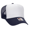 OTTO CAP YOUTH 5 Panel High Crown Mesh Back Foam Trucker Hat 39 - 165 YOUTH Navy / White / Navy Caps