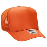 OTTO CAP YOUTH 5 Panel High Crown Mesh Back Foam Trucker Hat 39 - 165 YOUTH Orange Caps