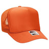 OTTO CAP YOUTH 5 Panel High Crown Mesh Back Foam Trucker Hat 39 - 165 YOUTH Orange Caps