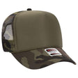 OTTO CAP YOUTH 5 Panel High Crown Mesh Back Foam Trucker Hat 39 - 165 YOUTH Orange Caps