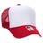 OTTO CAP YOUTH 5 Panel High Crown Mesh Back Foam Trucker Hat 39 - 165 YOUTH Red / White / Red Caps