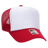 OTTO CAP YOUTH 5 Panel High Crown Mesh Back Foam Trucker Hat 39 - 165 YOUTH Red / White / Red Caps
