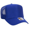 OTTO CAP YOUTH 5 Panel High Crown Mesh Back Foam Trucker Hat 39 - 165 YOUTH Royal Caps