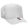OTTO CAP YOUTH 5 Panel High Crown Mesh Back Foam Trucker Hat 39 - 165 YOUTH White Caps