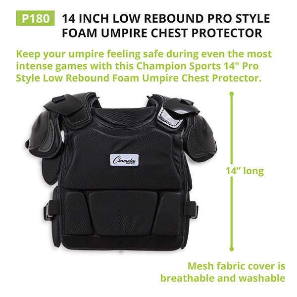 Champion Sports PRO STYLE LOW REBOUND FOAM CHEST PROTECTOR 16"