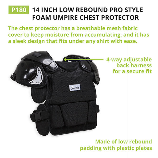 Champion Sports PRO STYLE LOW REBOUND FOAM CHEST PROTECTOR 16"