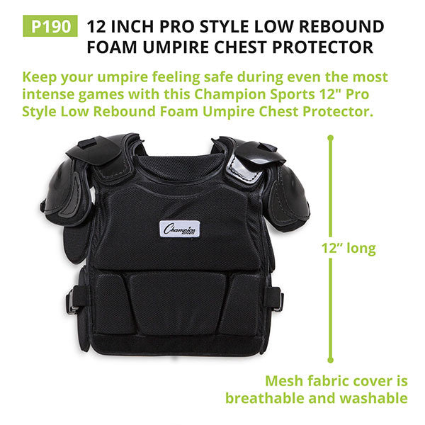 Champion Sports PRO STYLE LOW REBOUND FOAM CHEST PROTECTOR 16"