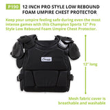 Champion Sports PRO STYLE LOW REBOUND FOAM CHEST PROTECTOR 16"