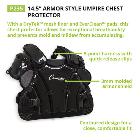 Champion Sports ARMOR STYLE UMPIRE CHEST PROTECTOR 16"