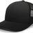 Pacific Headwear 5 - Panel Trucker Snapback Cap 105C BLACK/BLACK OS