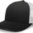 Pacific Headwear 5 - Panel Trucker Snapback Cap 105C BLACK/WHITE/BLACK OS