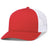 Pacific Headwear 5 - Panel Trucker Snapback Cap 105C RED/WHITE/RED OS