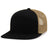 Pacific Headwear 6 - Panel Arch Trucker Snapback Cap - Pacific Headwear P787 BLACK/BUCK/BLACK OS