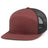Pacific Headwear 6 - Panel Arch Trucker Snapback Cap - Pacific Headwear P787 BRICK/LT CHARCOAL/BRICK OS