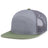 Pacific Headwear 6 - Panel Arch Trucker Snapback Cap - Pacific Headwear P787 HEATHER GREY/LODEN OS