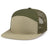 Pacific Headwear 6 - Panel Arch Trucker Snapback Cap - Pacific Headwear P787 KHAKI/MOSS/KHAKI OS