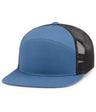 Pacific Headwear 6 - Panel Arch Trucker Snapback Cap - Pacific Headwear P787 OCEAN BLUE/LIGHT CHARCOAL/OCEA OS