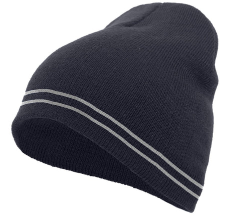 Pacific Headwear Basic Knit Beanie 601K NAVY/WHITE OS