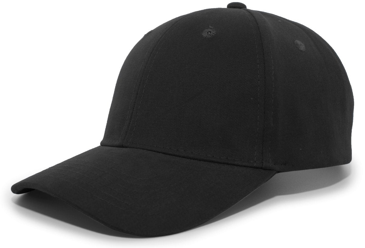 Pacific Headwear Brushed Cotton Twill Hook - And - Loop Adjustable Cap 101C BLACK OS
