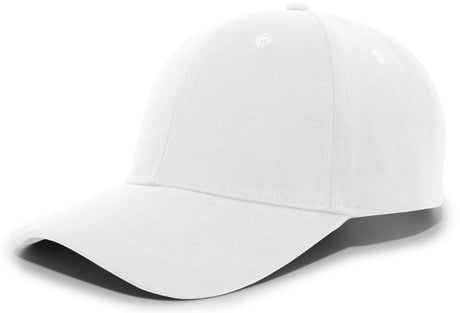 Pacific Headwear Brushed Cotton Twill Hook - And - Loop Adjustable Cap 101C WHITE OS