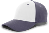 Pacific Headwear Brushed Cotton Twill Hook - And - Loop Adjustable Cap 101C WHITE/GRAPHITE/GRAPHITE OS