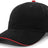 Pacific Headwear Brushed Twill Cap With Sandwich Bill 121C BLACK/RED OS