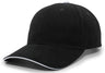 Pacific Headwear Brushed Twill Cap With Sandwich Bill 121C BLACK/WHITE OS