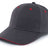 Pacific Headwear Brushed Twill Cap With Sandwich Bill 121C GRAPHITE/RED OS