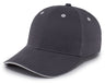 Pacific Headwear Brushed Twill Cap With Sandwich Bill 121C GRAPHITE/WHITE OS