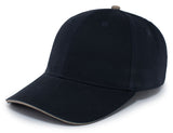 Pacific Headwear Brushed Twill Cap With Sandwich Bill 121C NAVY/KHAKI OS